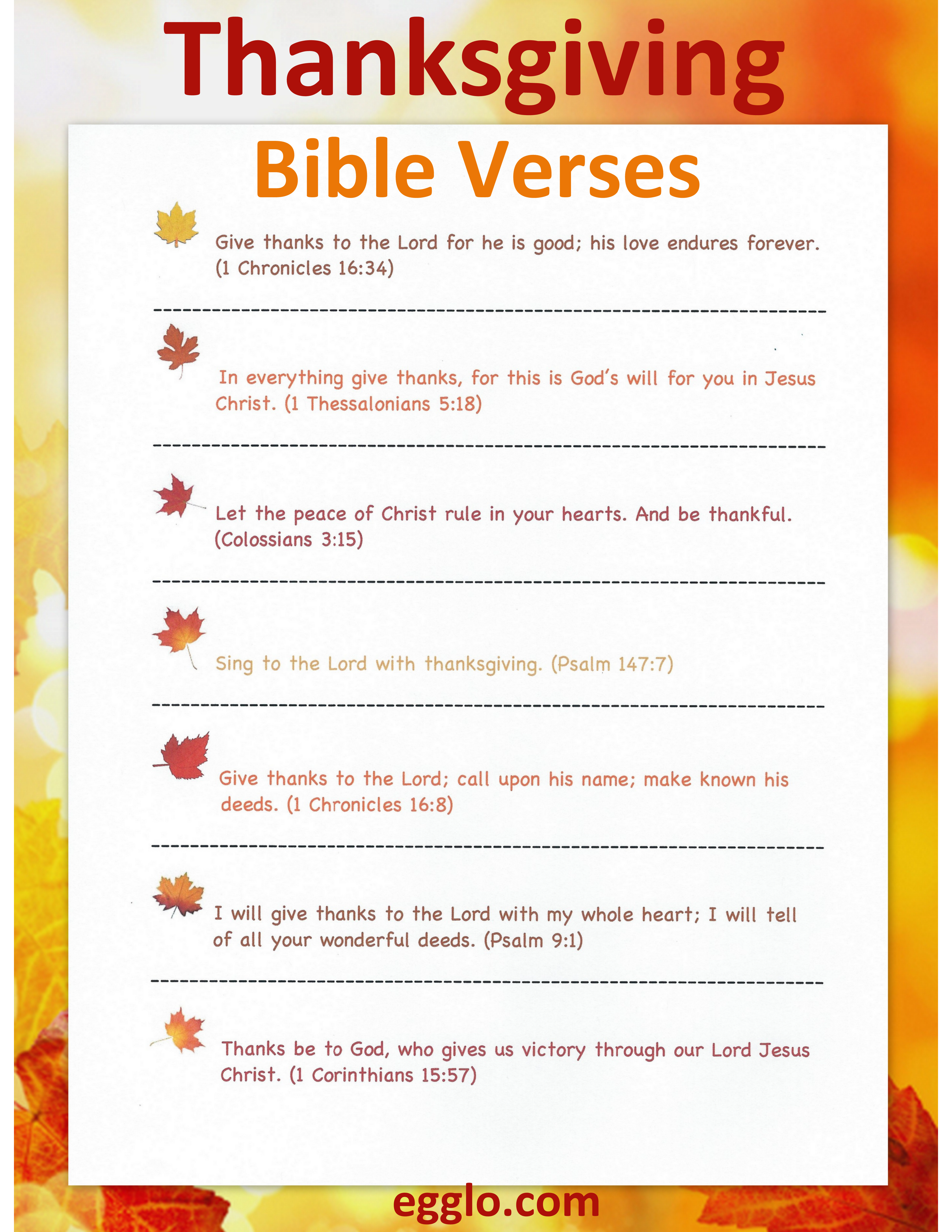 Thankful Bible Verses