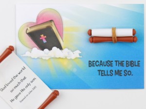 Valentine's card with scroll